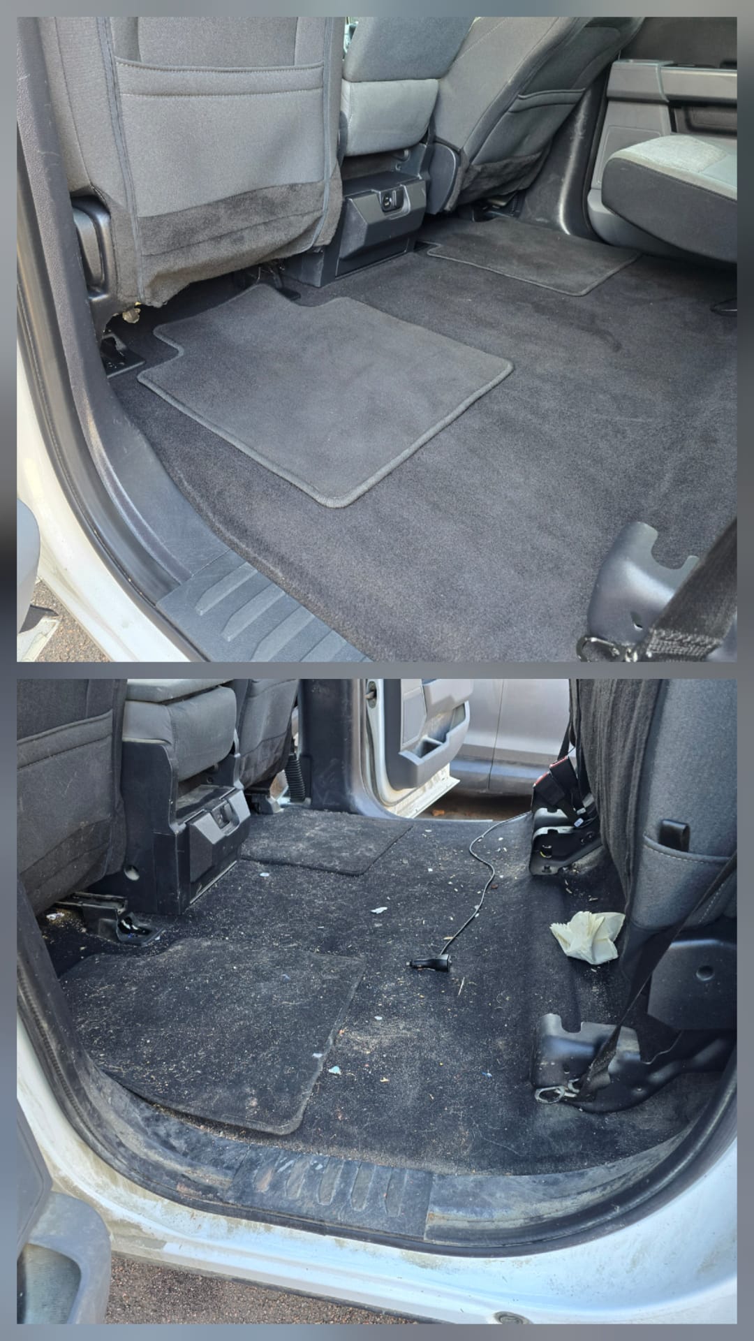 Car before decontamination wash showing road grime and brake dust